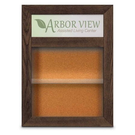 United Visual Products Outdoor Enclosed Combo Board, 48"x36", Bronze Frame/Green & Dark Spruce UVCB4836ODBZ-GREEN-DRKSPR